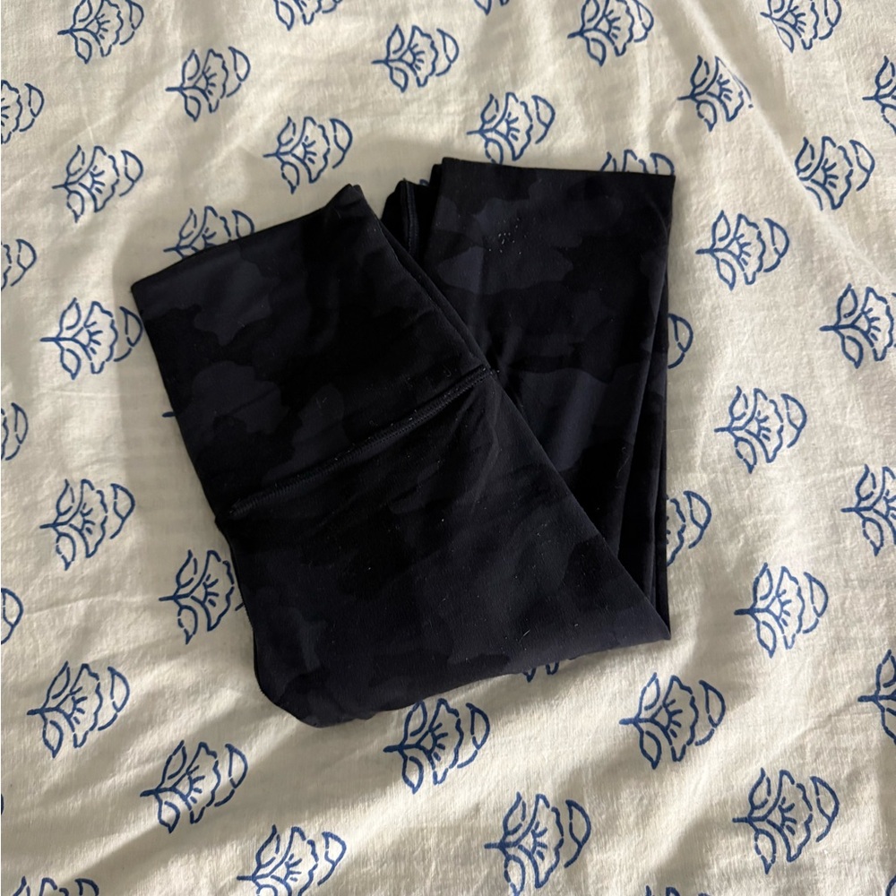 Lululemon Athletica Black Camouflage Leggings